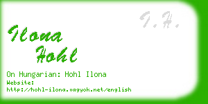 ilona hohl business card